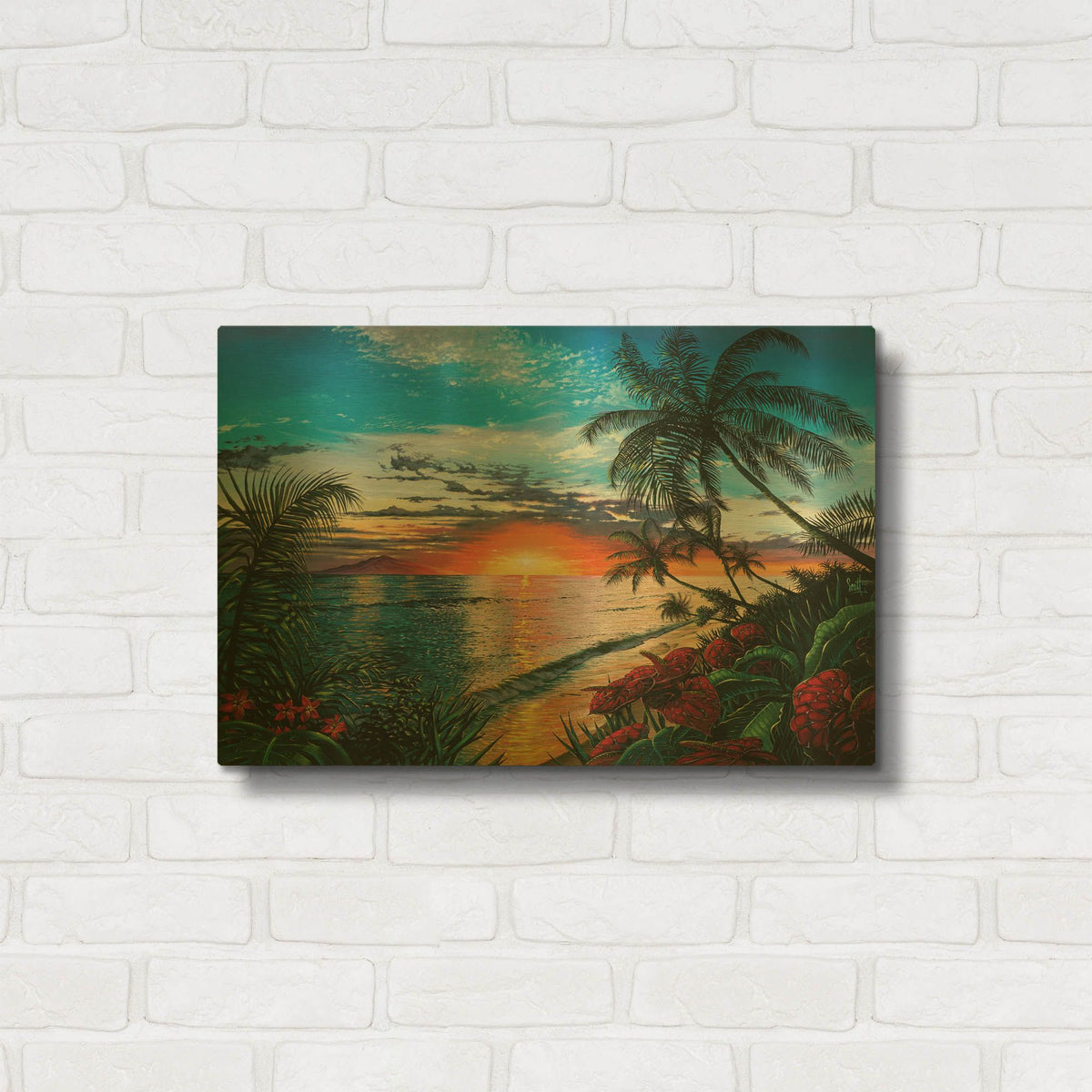 'Sunset Serenade' By Scott Westmoreland Gold Metal Wall Art
