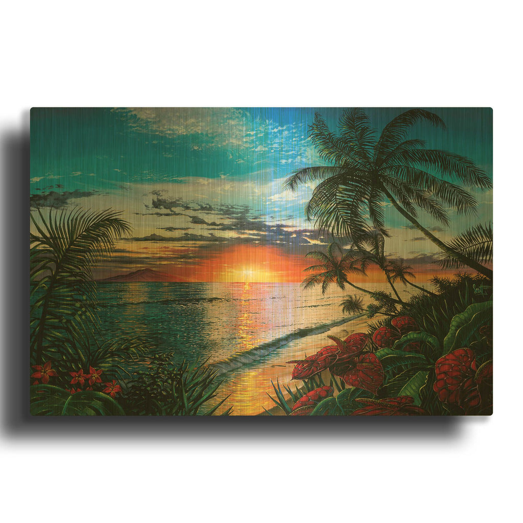 'Sunset Serenade' By Scott Westmoreland Gold Metal Wall Art