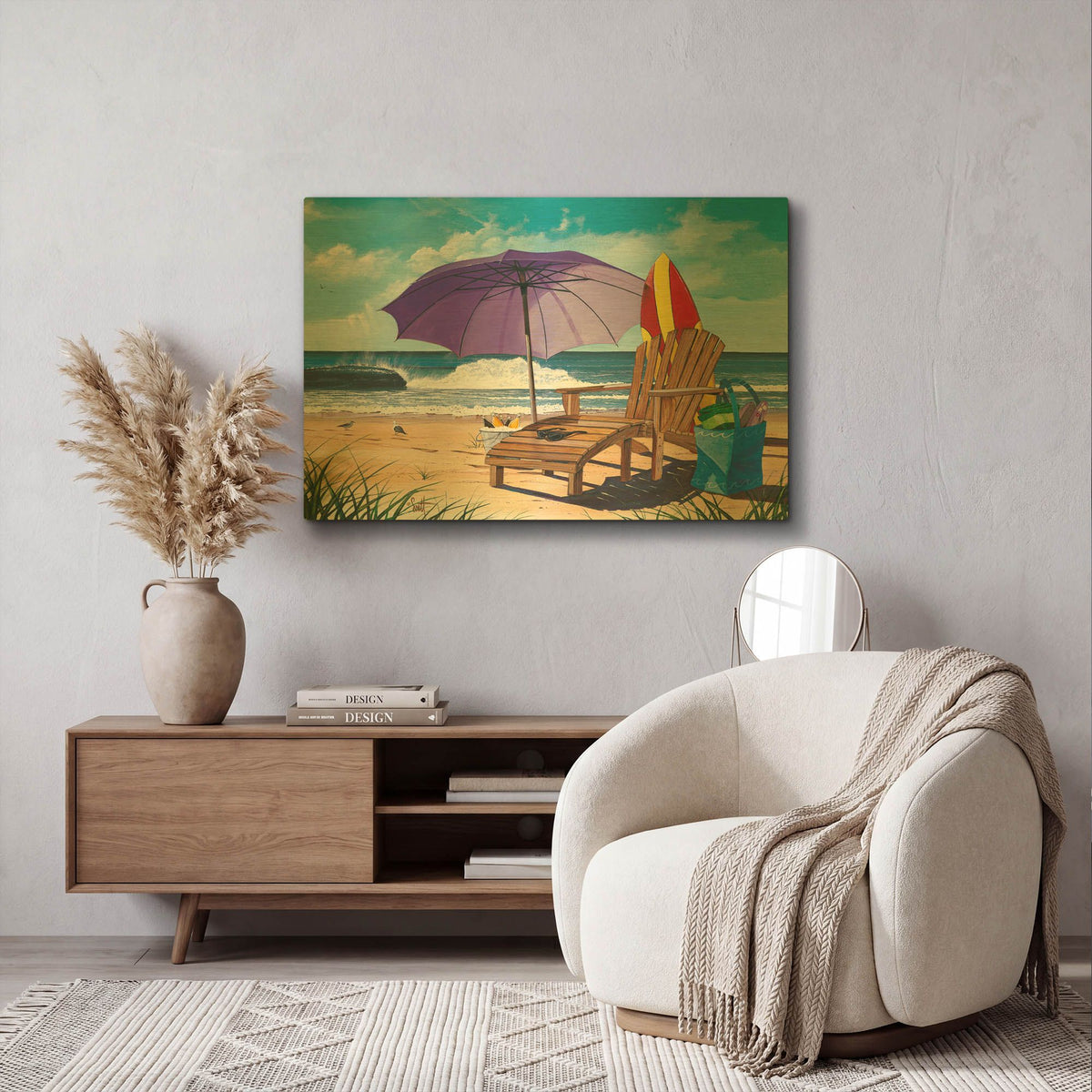 'Shore Thing' By Scott Westmoreland Gold Metal Wall Art
