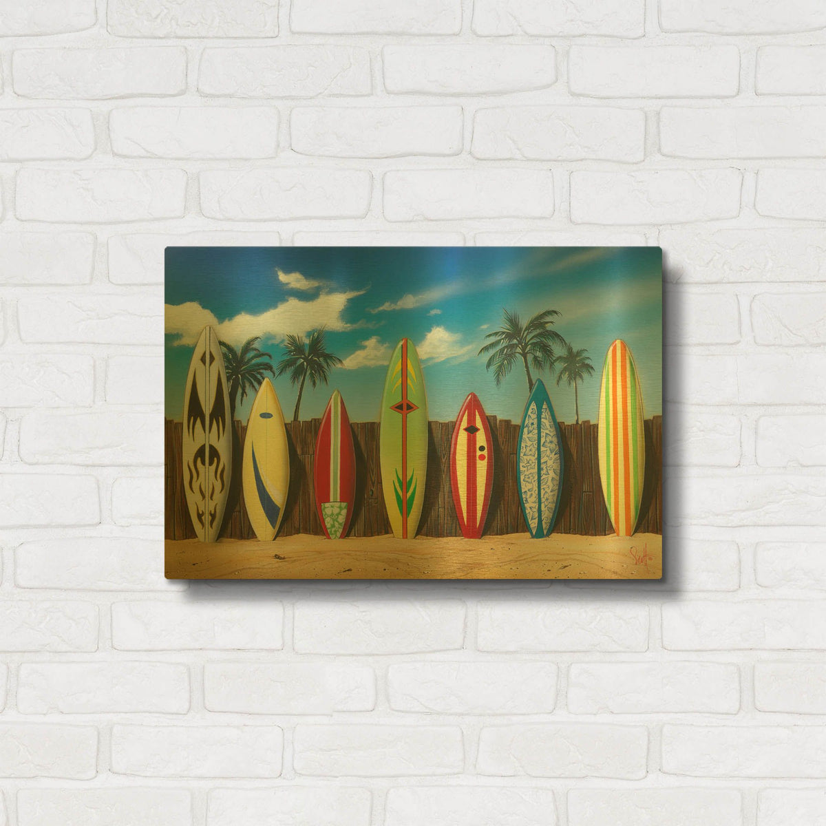 'Starting Lineup' By Scott Westmoreland Gold Metal Wall Art