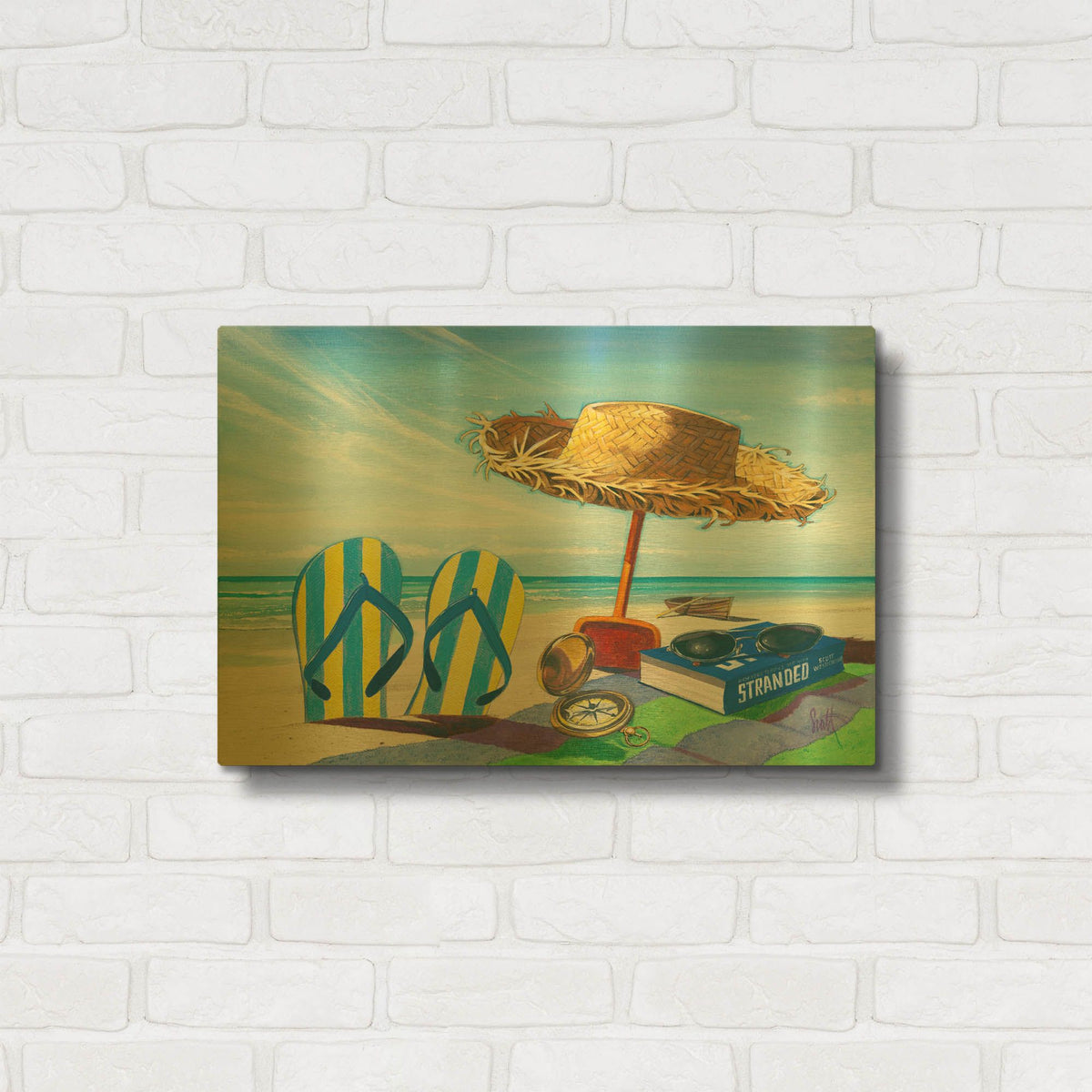 'Stranded' By Scott Westmoreland Gold Metal Wall Art