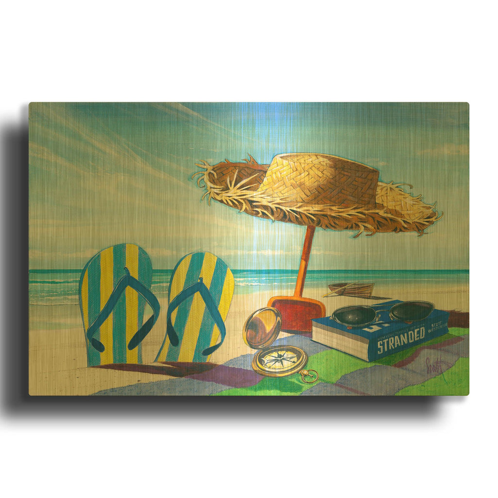 'Stranded' By Scott Westmoreland Gold Metal Wall Art