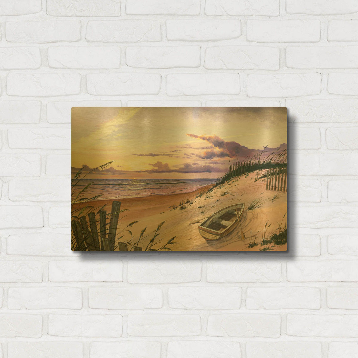 'Pastel Point' By Scott Westmoreland Gold Metal Wall Art