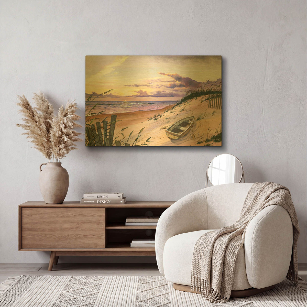 'Pastel Point' By Scott Westmoreland Gold Metal Wall Art