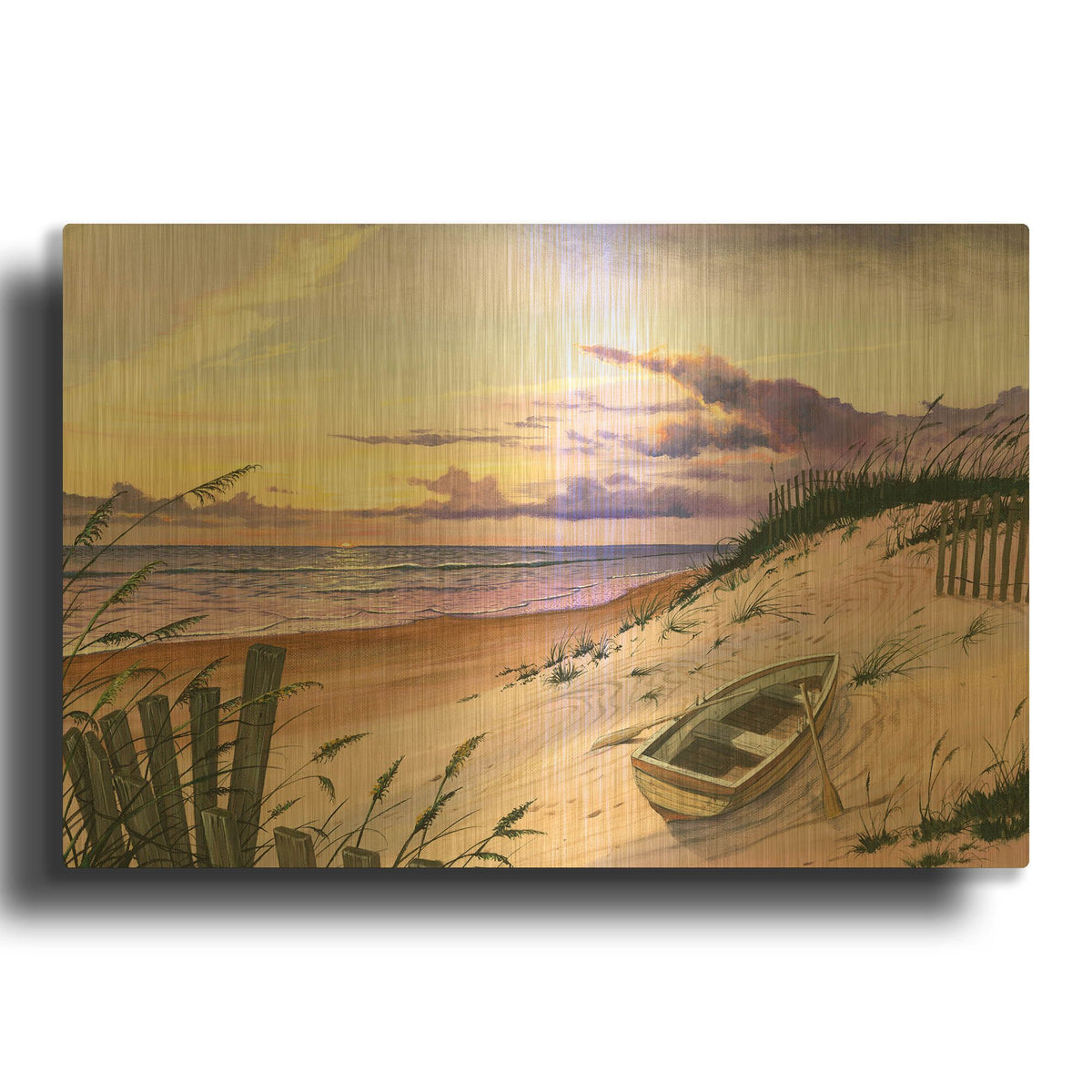 'Pastel Point' By Scott Westmoreland Gold Metal Wall Art