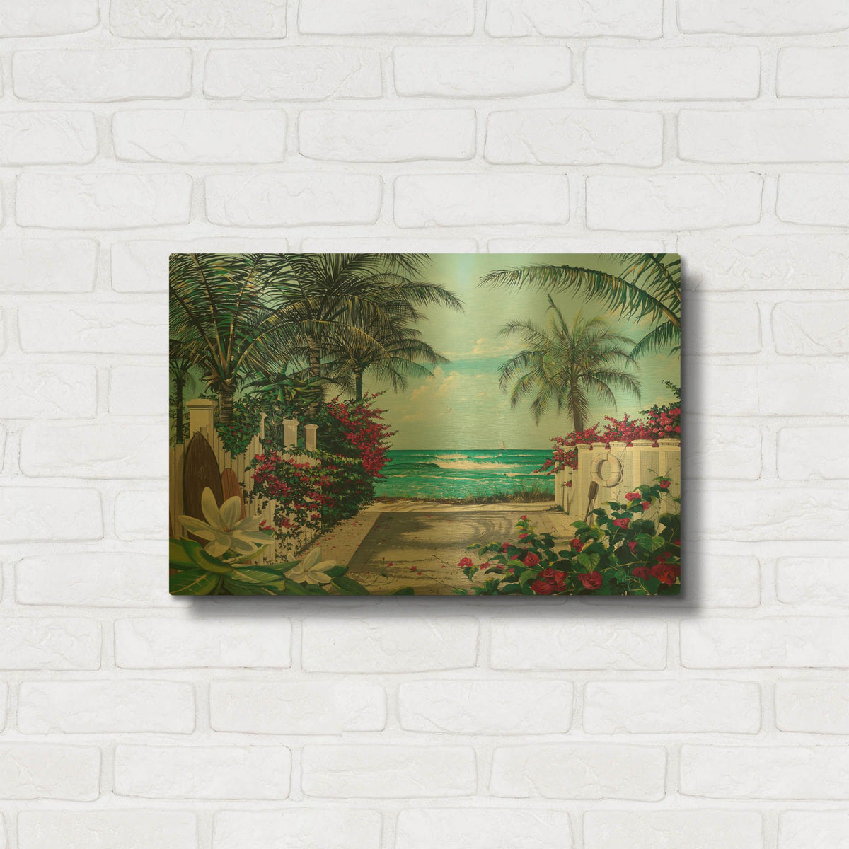 'Pathway To Paradise' By Scott Westmoreland Gold Metal Wall Art