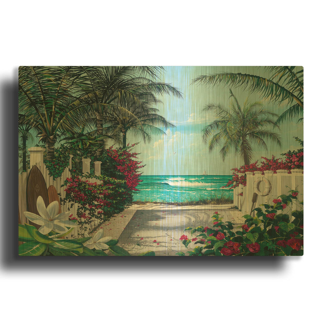 'Pathway To Paradise' By Scott Westmoreland Gold Metal Wall Art