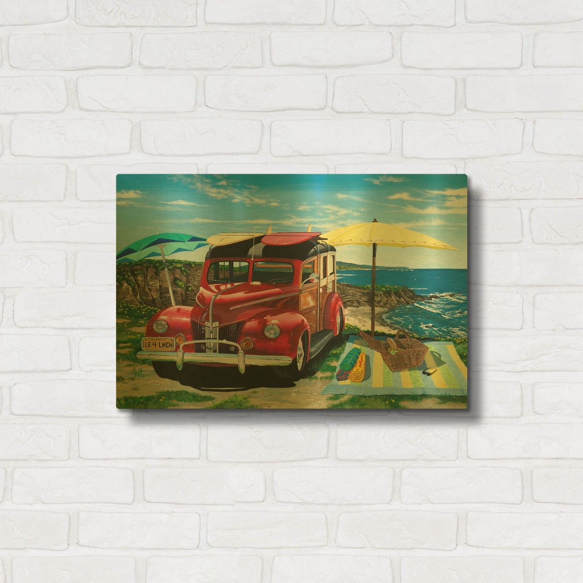 'Palisades Picnic' By Scott Westmoreland Gold Metal Wall Art
