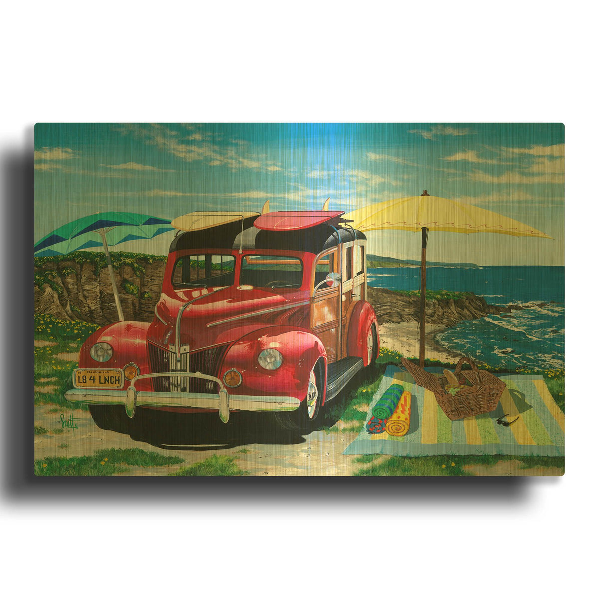 'Palisades Picnic' By Scott Westmoreland Gold Metal Wall Art