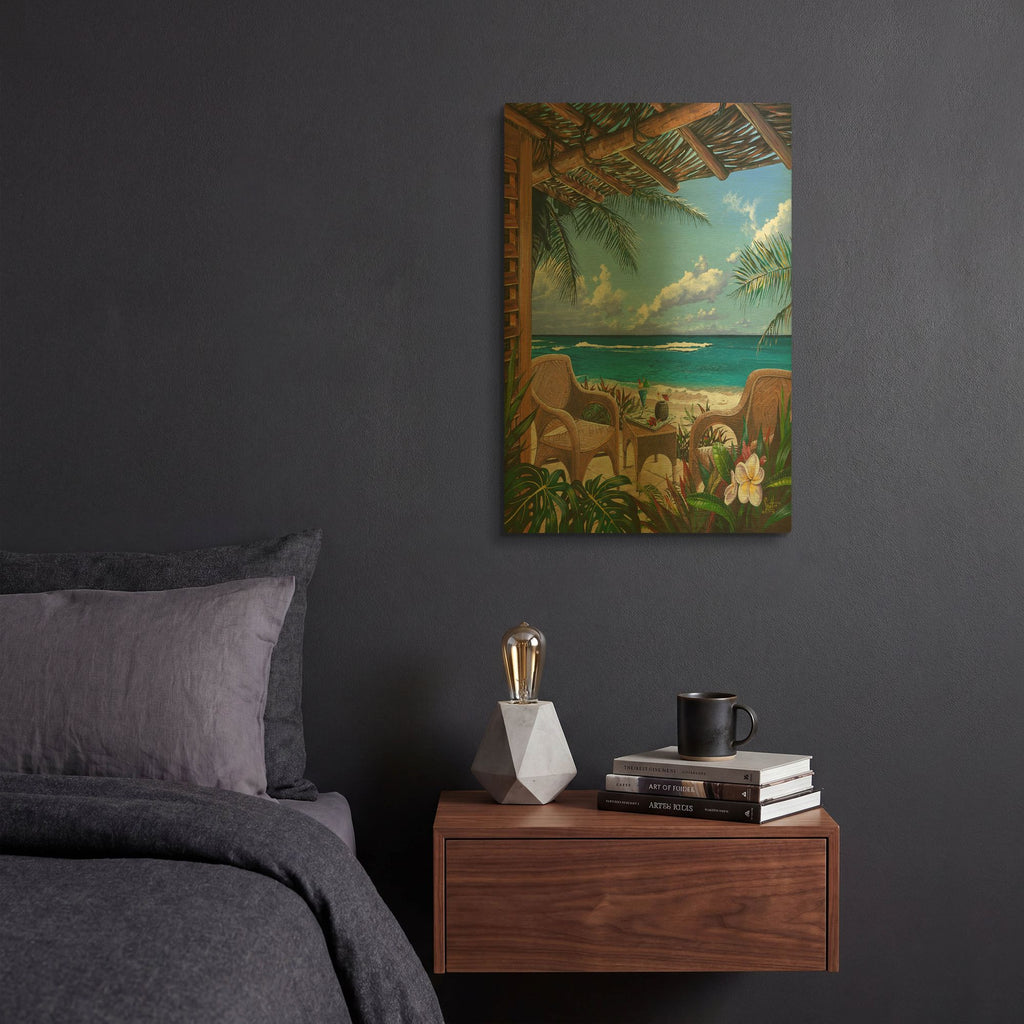 'Paradise Porch' By Scott Westmoreland Gold Metal Wall Art