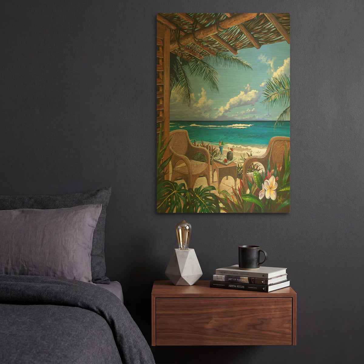 'Paradise Porch' By Scott Westmoreland Gold Metal Wall Art
