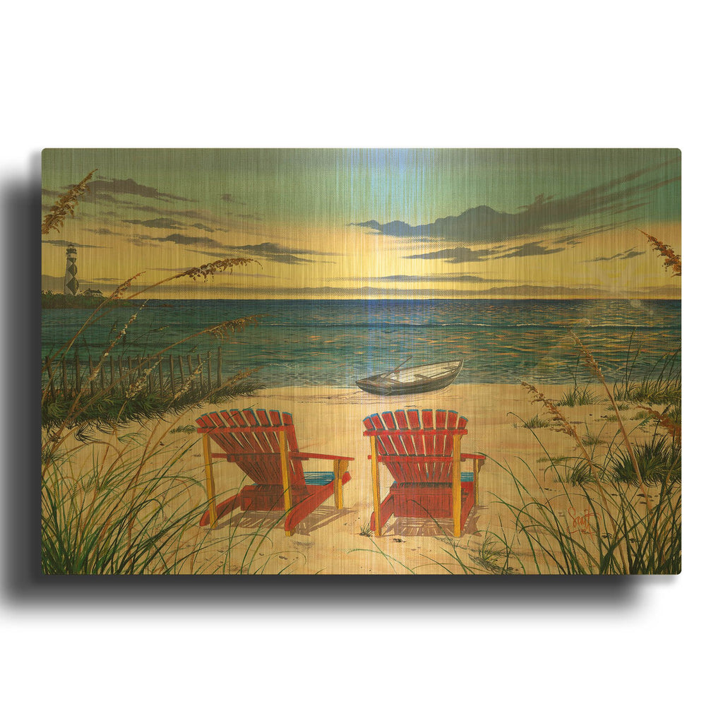 'Outer Banks Sunrise' By Scott Westmoreland Gold Metal Wall Art