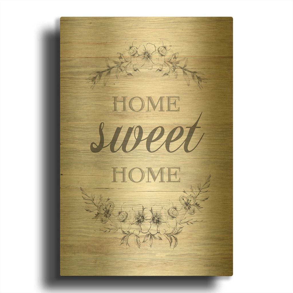 'Home Sweet Home' By Bluebird Barn Gold Metal Wall Art