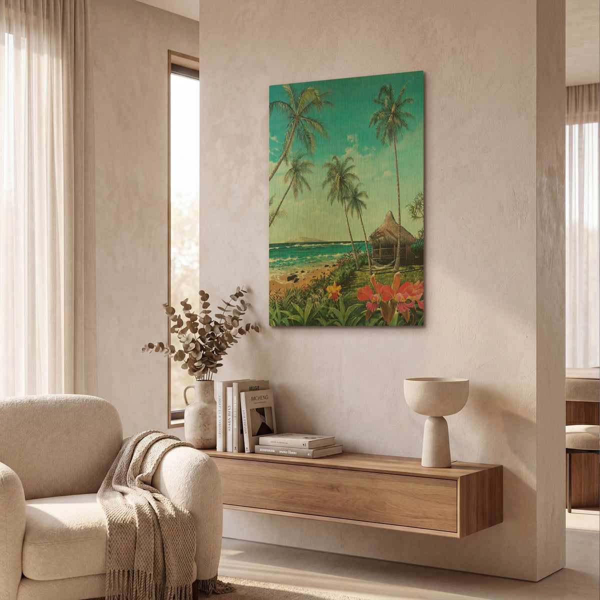 'Maui Morning' By Scott Westmoreland Gold Metal Wall Art