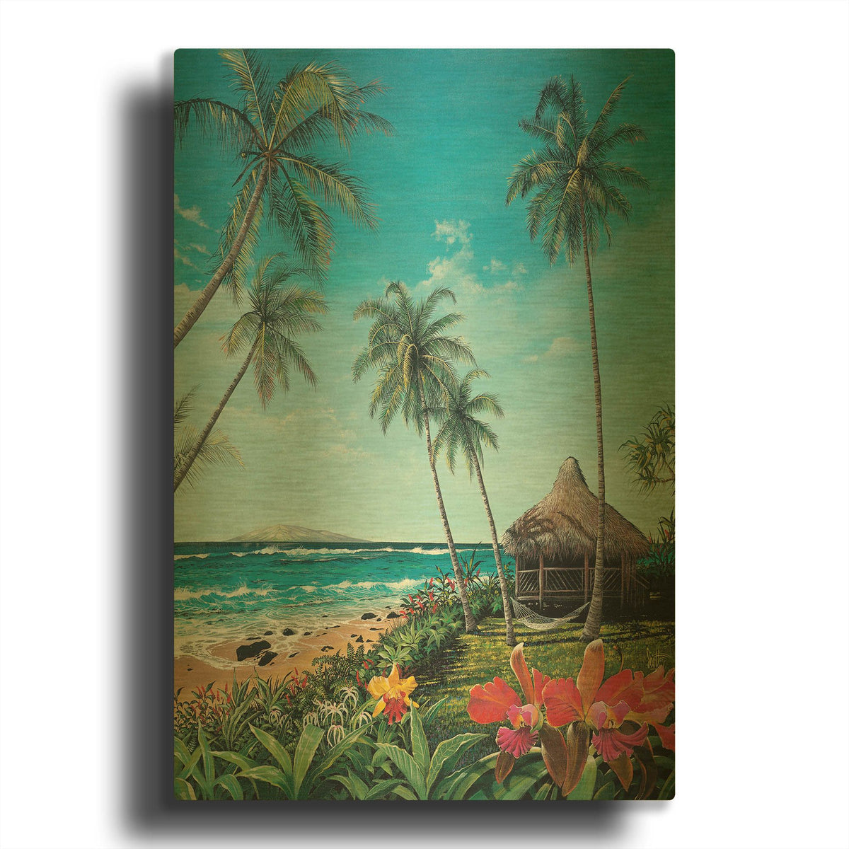 'Maui Morning' By Scott Westmoreland Gold Metal Wall Art
