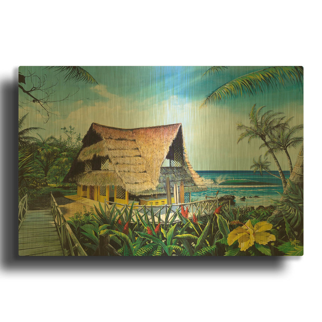 'HawaIIan Hideaway' By Scott Westmoreland Gold Metal Wall Art
