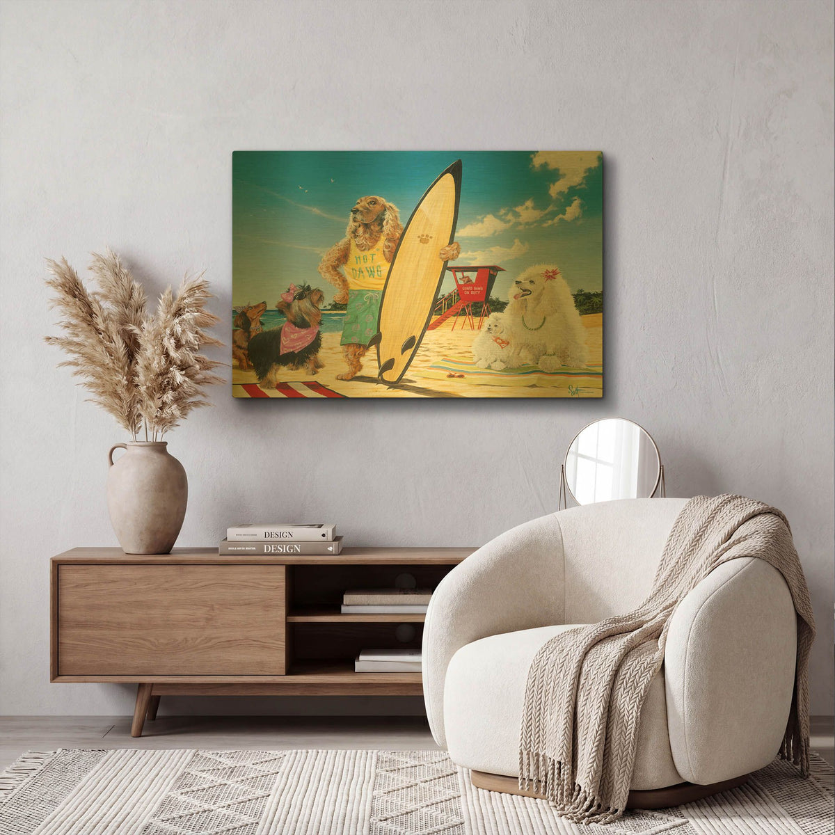 'Hot Dawg' By Scott Westmoreland Gold Metal Wall Art