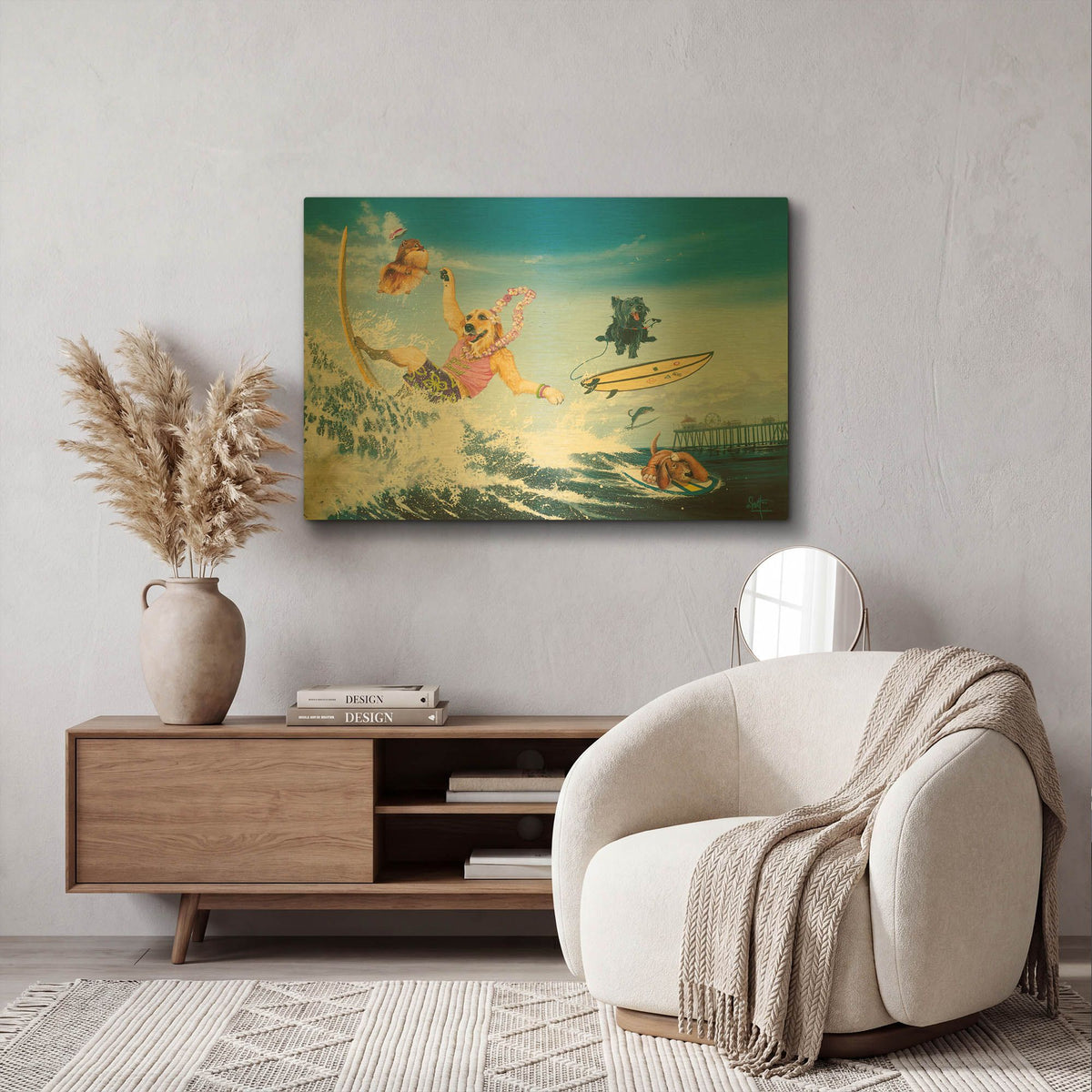 'Diva Dawgs' By Scott Westmoreland Gold Metal Wall Art