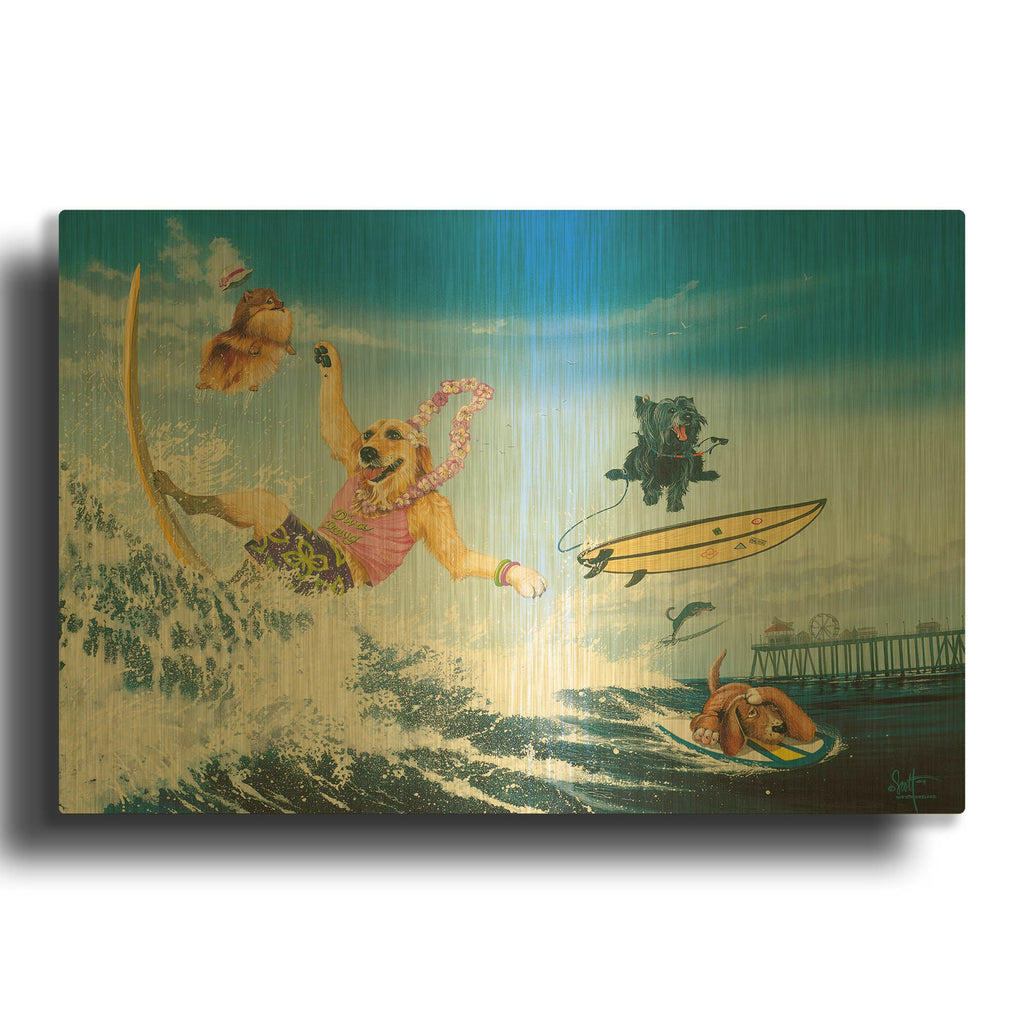 'Diva Dawgs' By Scott Westmoreland Gold Metal Wall Art