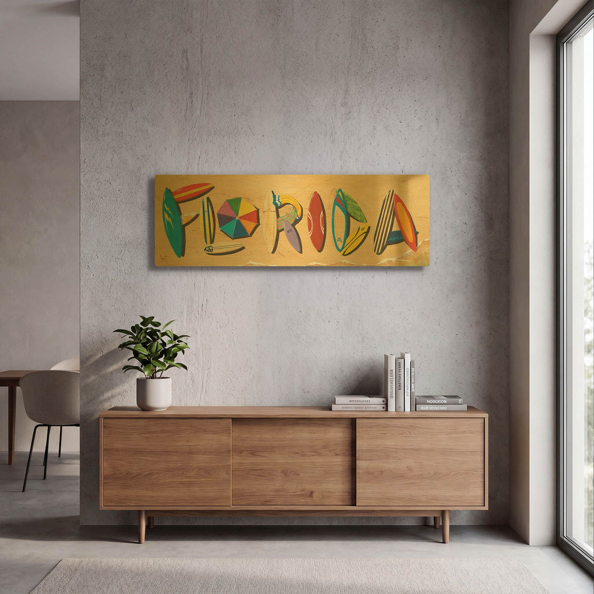 'Florida' By Scott Westmoreland Gold Metal Wall Art