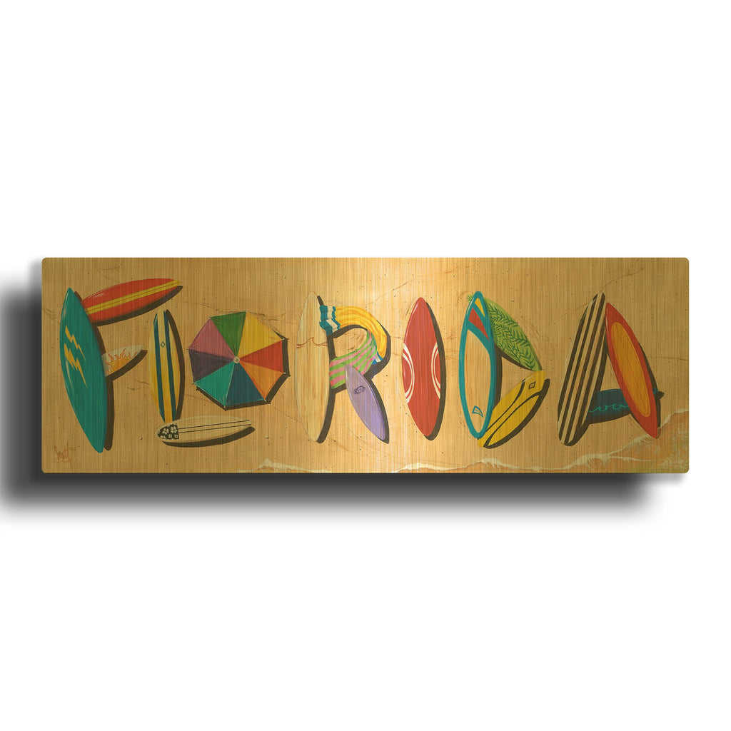 'Florida' By Scott Westmoreland Gold Metal Wall Art