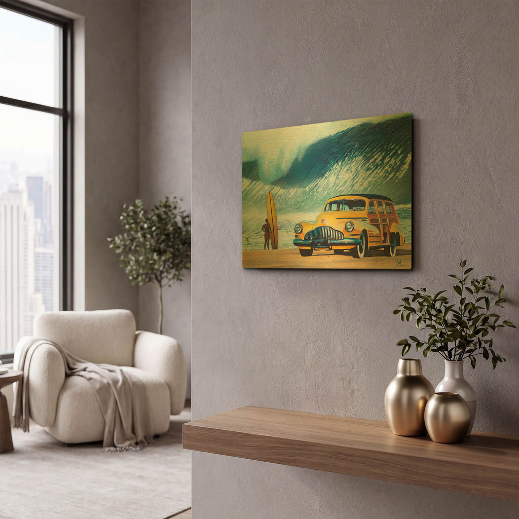 'Buttercup Buick' By Scott Westmoreland Gold Metal Wall Art