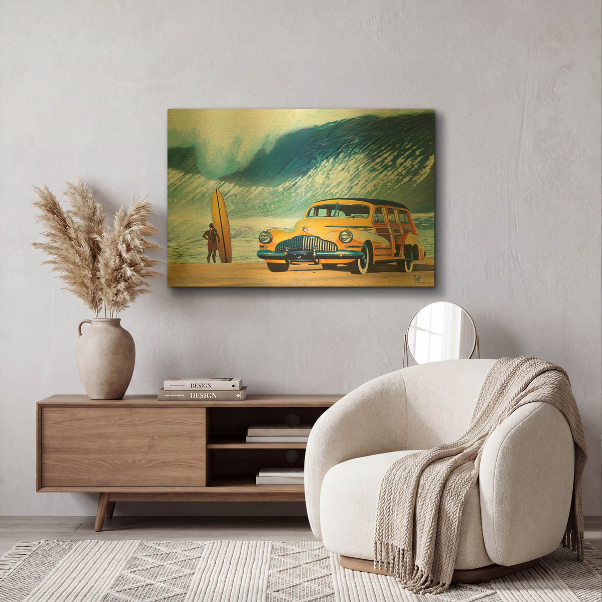 'Buttercup Buick' By Scott Westmoreland Gold Metal Wall Art
