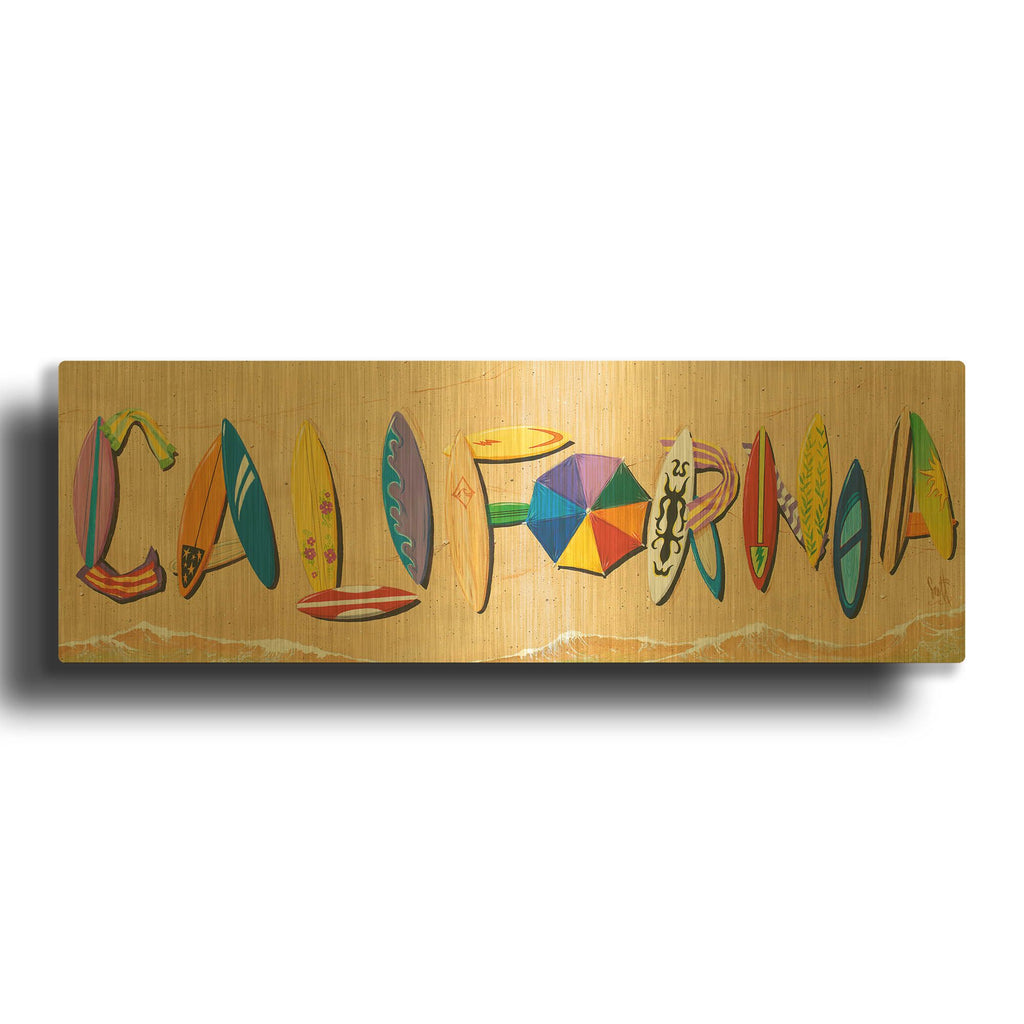 'California' By Scott Westmoreland Gold Metal Wall Art