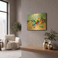 'Brellas & Boards' By Scott Westmoreland Gold Metal Wall Art