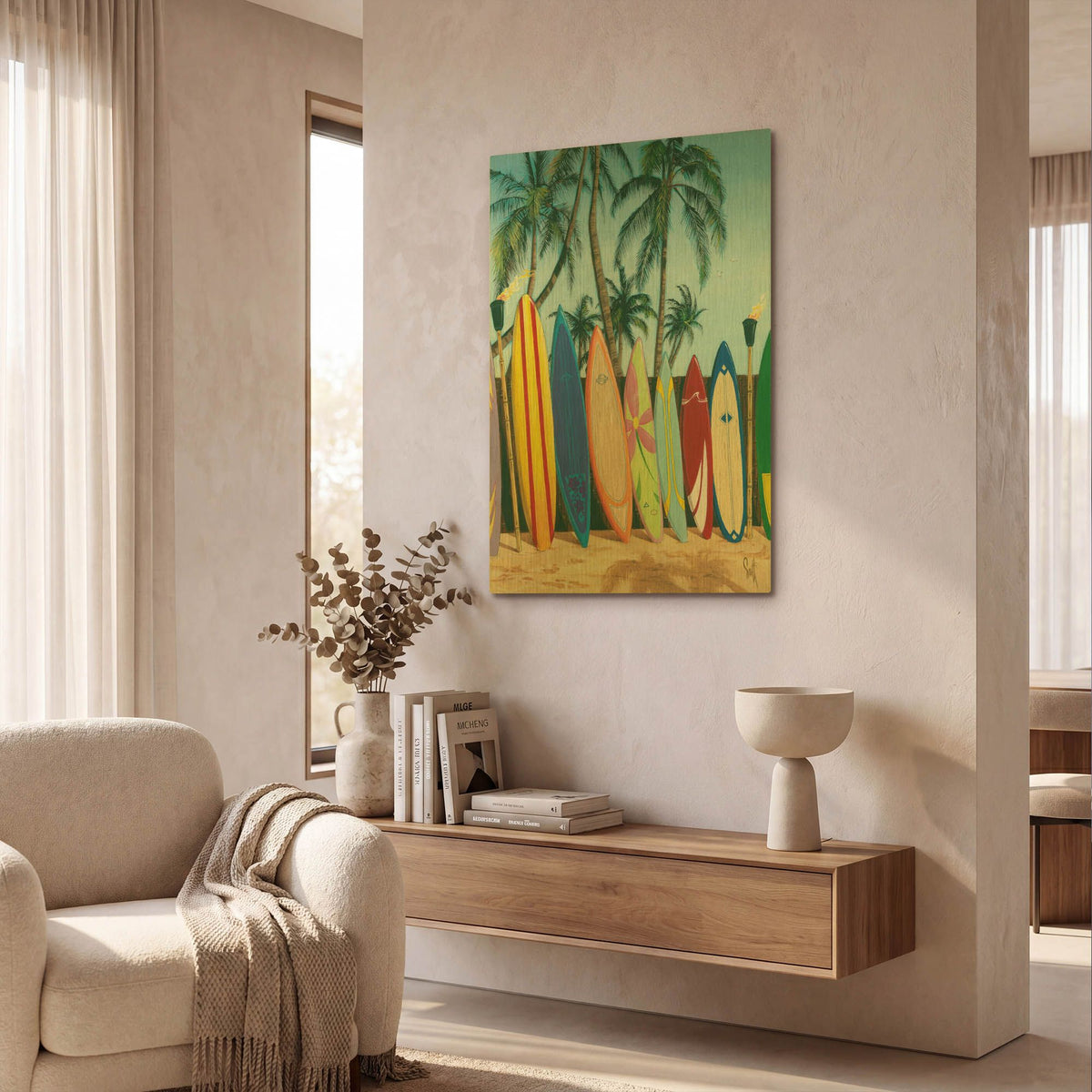 'Bunch Of Boards' By Scott Westmoreland Gold Metal Wall Art