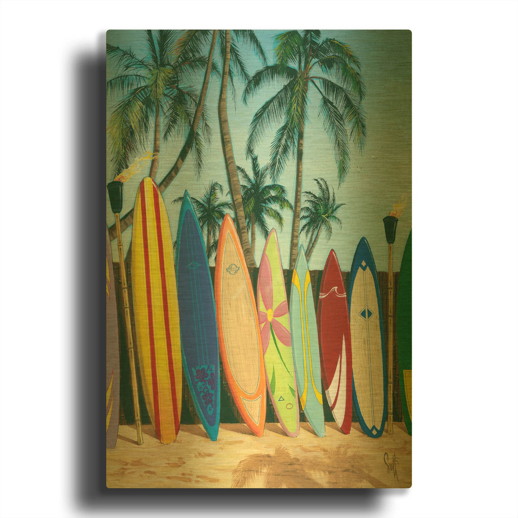 'Bunch Of Boards' By Scott Westmoreland Gold Metal Wall Art