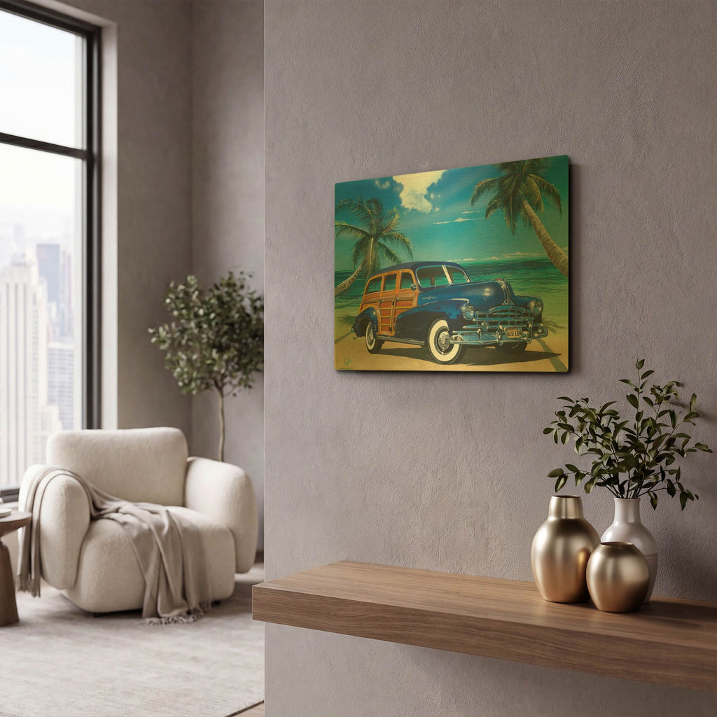 'Blue Lagoon' By Scott Westmoreland Gold Metal Wall Art