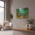 'Blue Lagoon' By Scott Westmoreland Gold Metal Wall Art