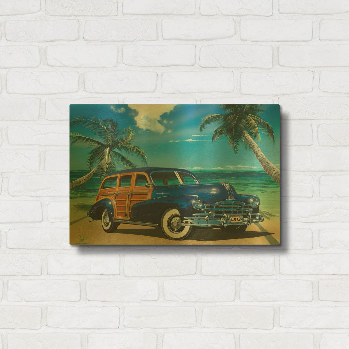 'Blue Lagoon' By Scott Westmoreland Gold Metal Wall Art