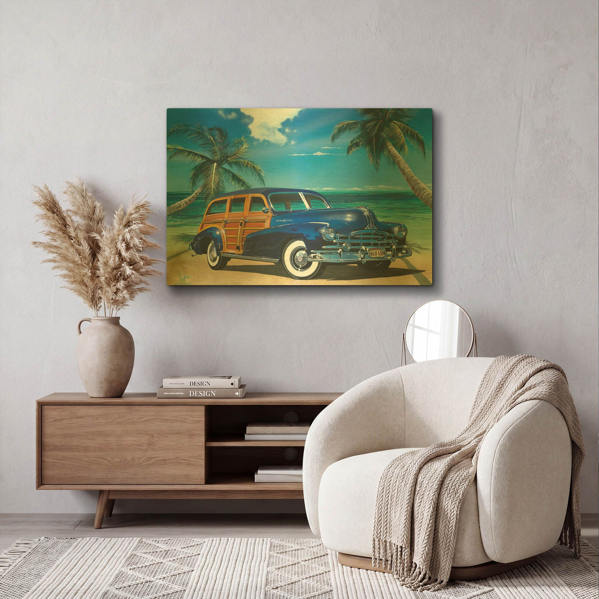 'Blue Lagoon' By Scott Westmoreland Gold Metal Wall Art