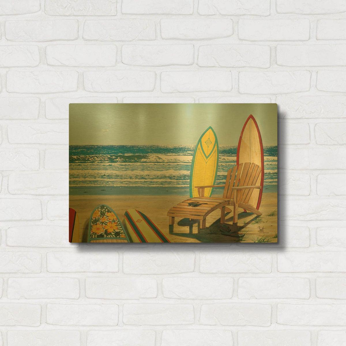 'Board Meeting' By Scott Westmoreland Gold Metal Wall Art