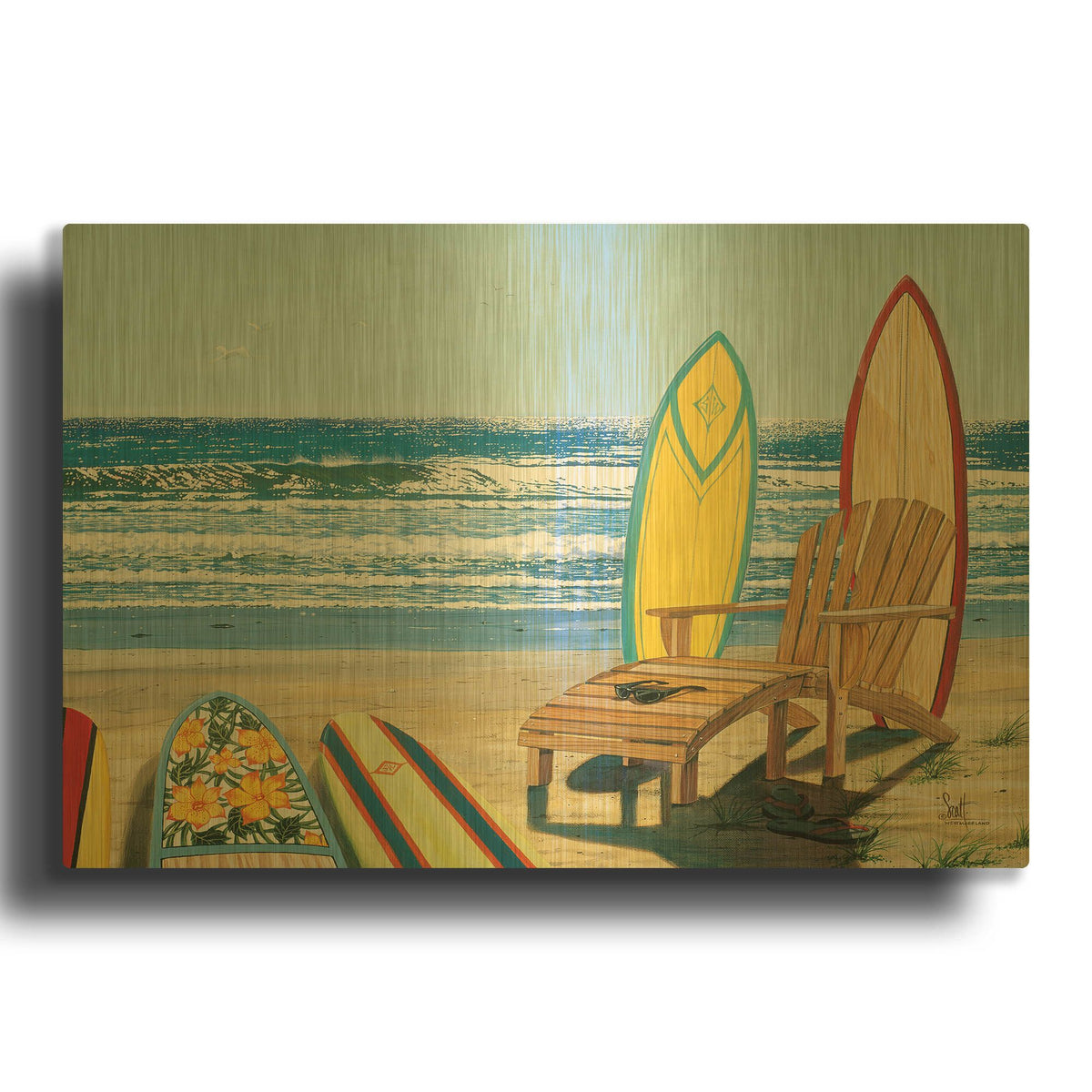 'Board Meeting' By Scott Westmoreland Gold Metal Wall Art