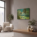 'Beckoning Palms' By Scott Westmoreland Gold Metal Wall Art