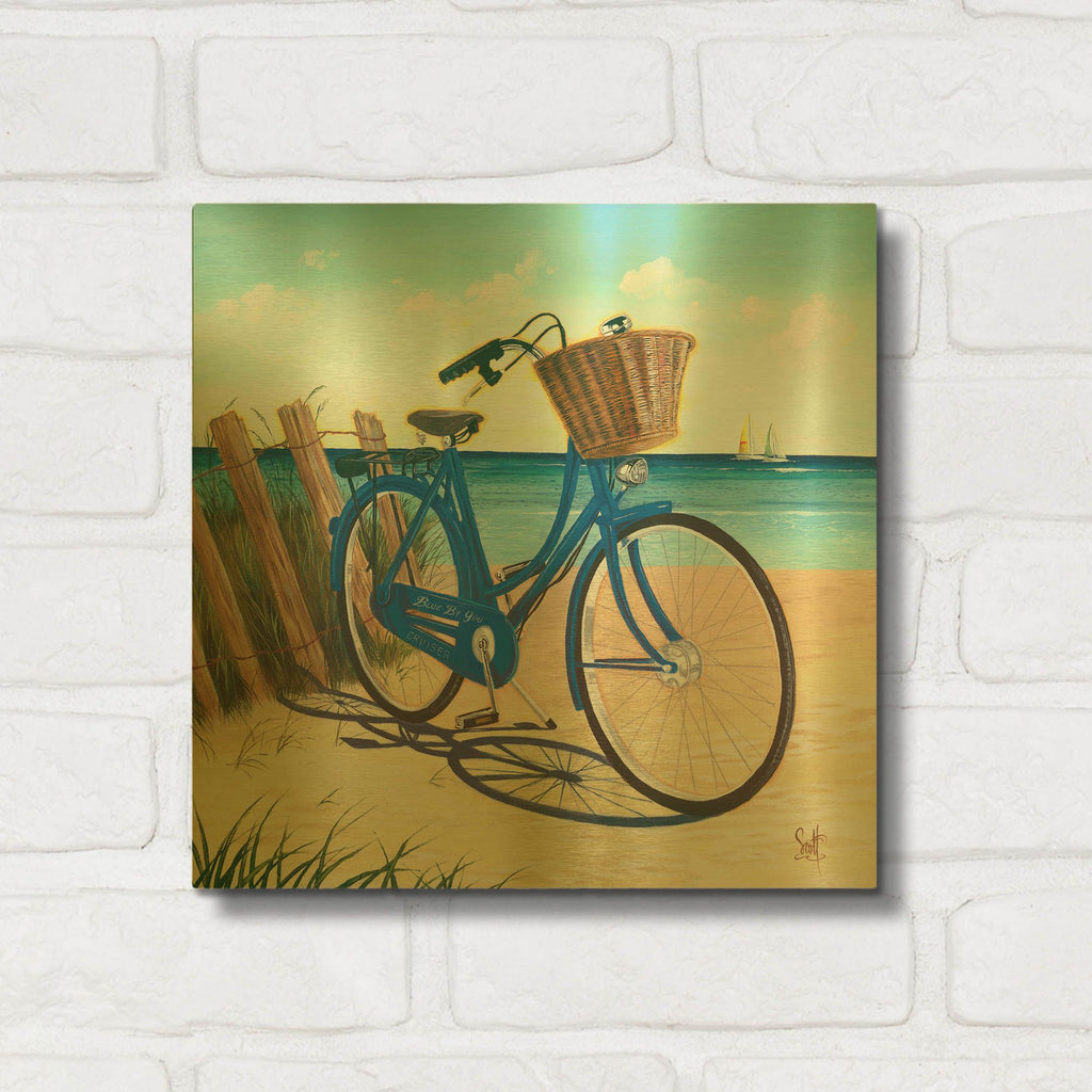 'Blue By You' By Scott Westmoreland Gold Metal Wall Art
