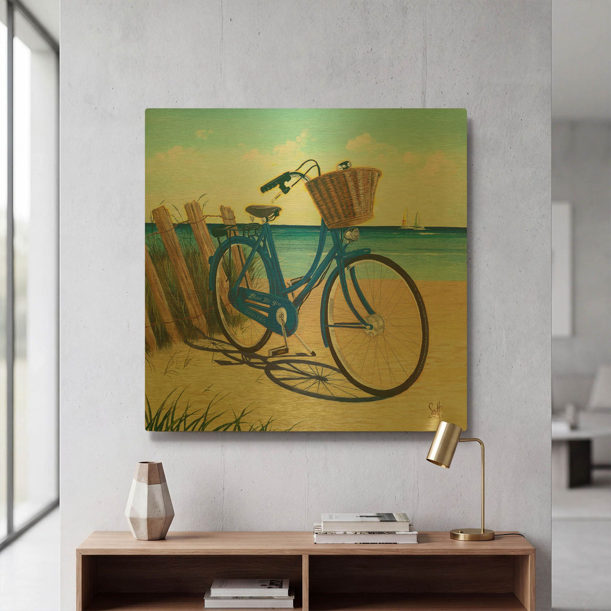 'Blue By You' By Scott Westmoreland Gold Metal Wall Art