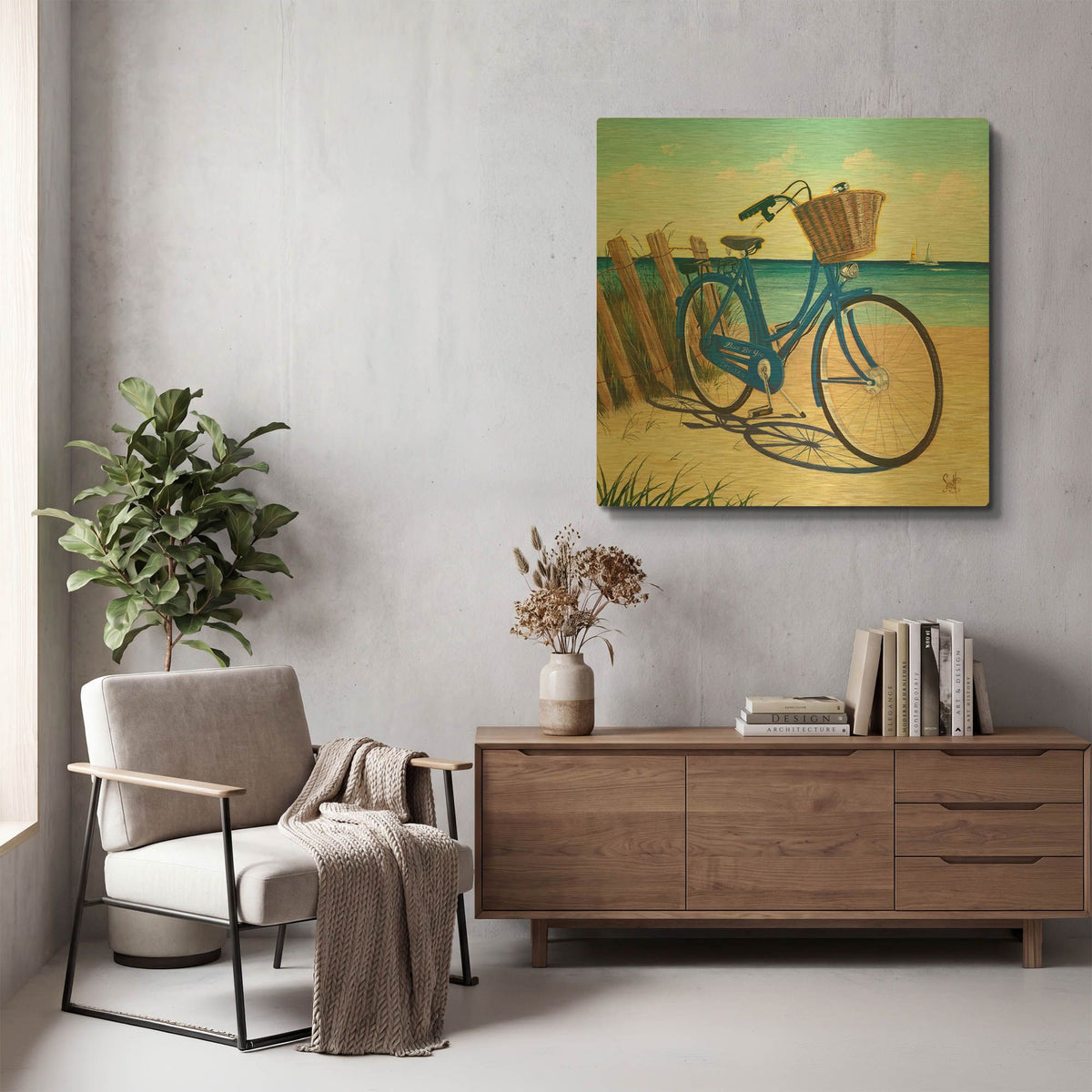 'Blue By You' By Scott Westmoreland Gold Metal Wall Art
