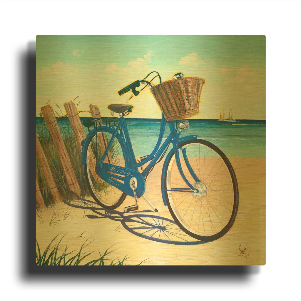 'Blue By You' By Scott Westmoreland Gold Metal Wall Art