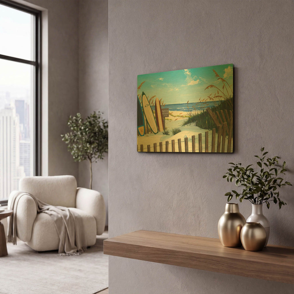 'Beach Access' By Scott Westmoreland Gold Metal Wall Art