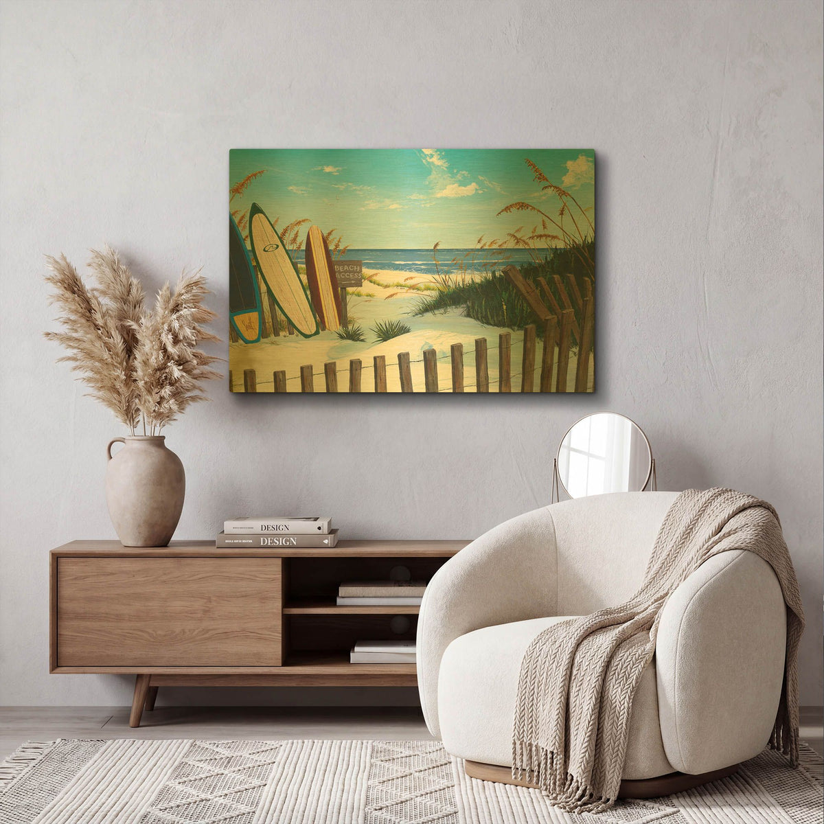 'Beach Access' By Scott Westmoreland Gold Metal Wall Art