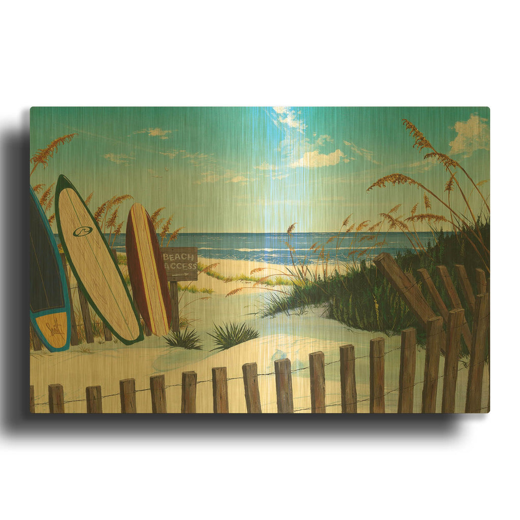 'Beach Access' By Scott Westmoreland Gold Metal Wall Art