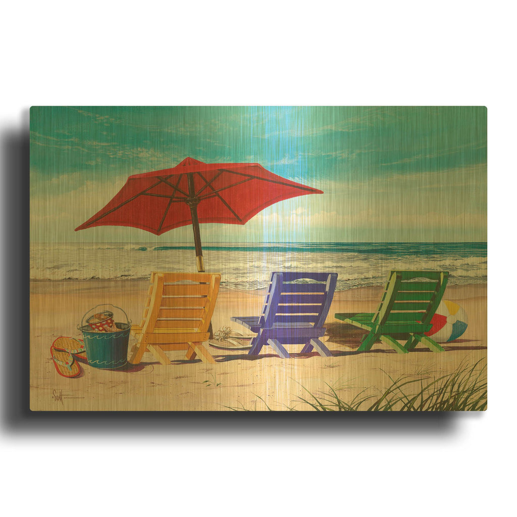 'Beachy Keen' By Scott Westmoreland Gold Metal Wall Art