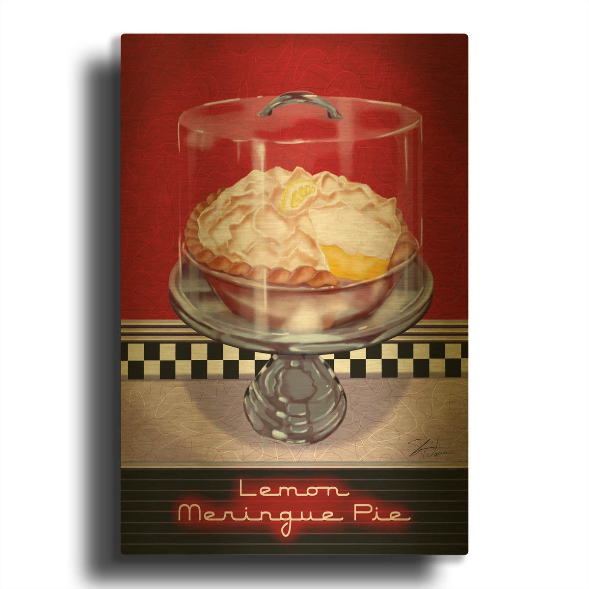 'Lemon Meringue Pie' By Shari Warren Gold Metal Wall Art