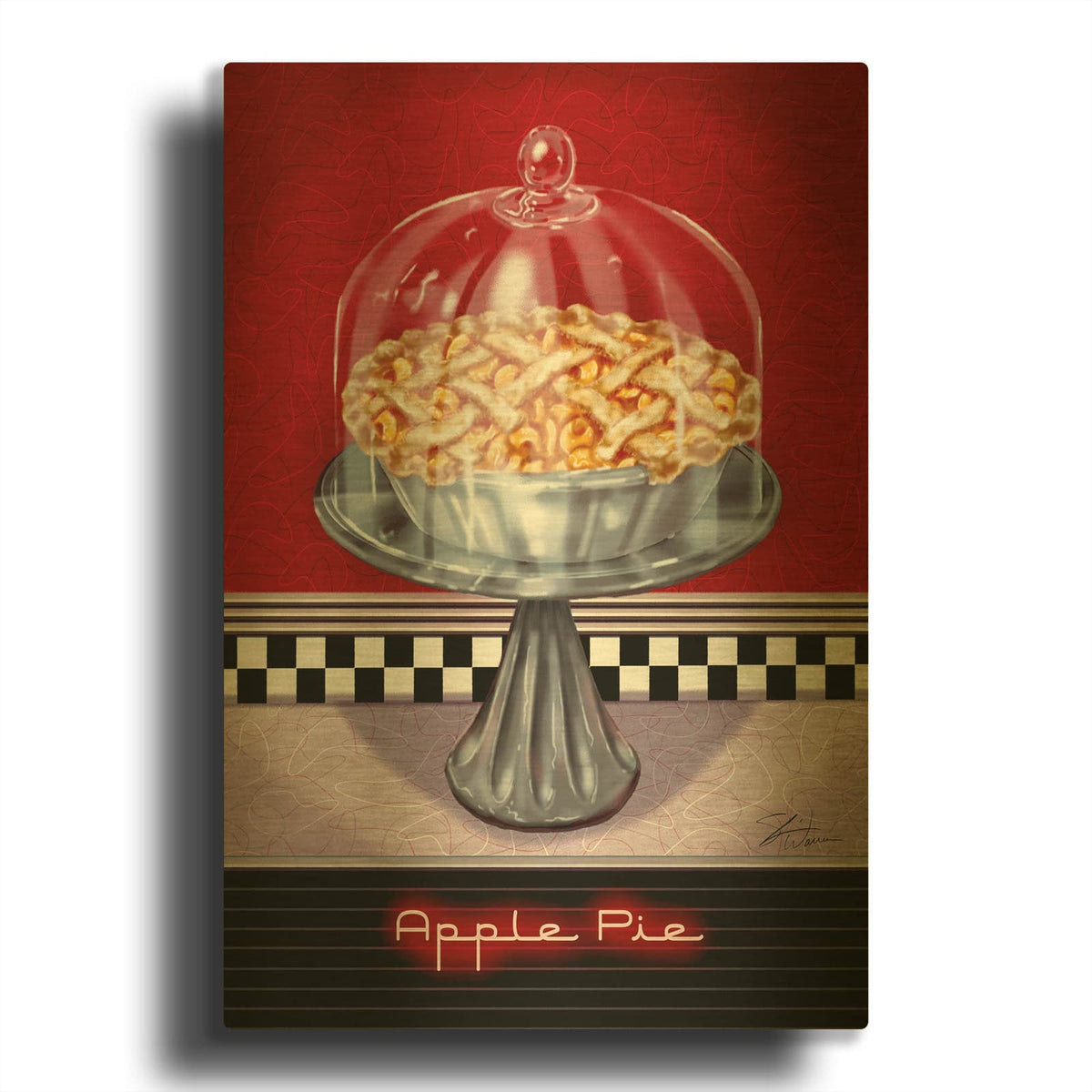 'Apple Pie' By Shari Warren Gold Metal Wall Art