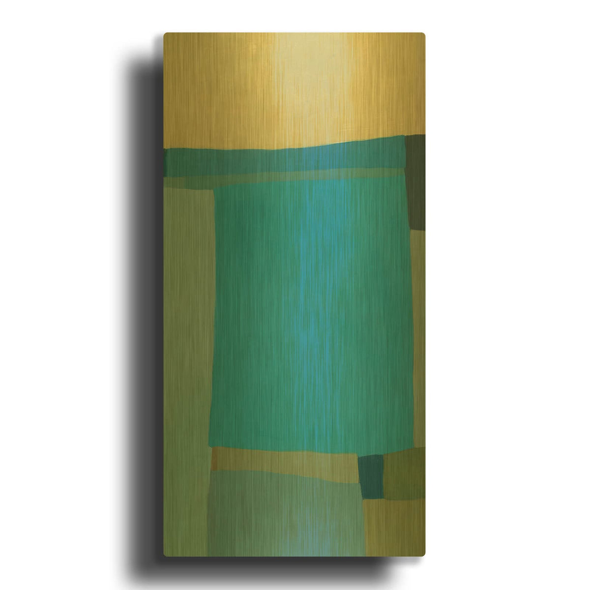 'At the Beach III' By Tamar Zinna Gold Metal Wall Art