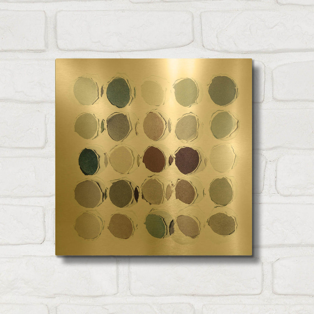 'Overlapping Thoughts' By Lisa Zinna Gold Metal Wall Art